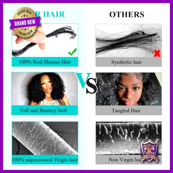 Brazilian Virgin Human Hair Extensions 14 16 Inch Kinky Curly Bundles